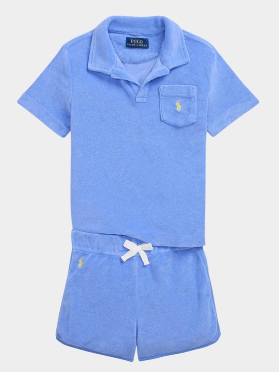 Polo Ralph Lauren Other - Polo Ralph Lauren Light Blue Terry Short Set